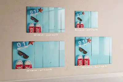 Pizarra magnética de pared con rotulador diseño primer día de verano