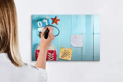Pizarra magnética de pared con rotulador diseño primer día de verano