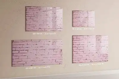 Pizarra magnética de pared con rotulador y diseño de ladrillo