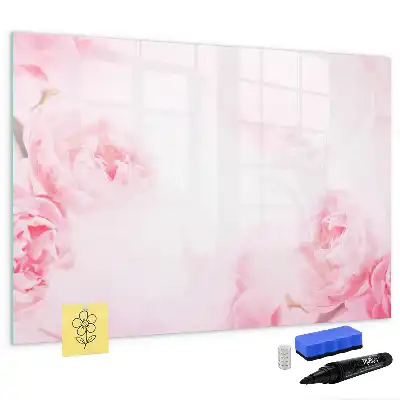 Pizarra magnética de pared con rotulador diseño de flores abiertas