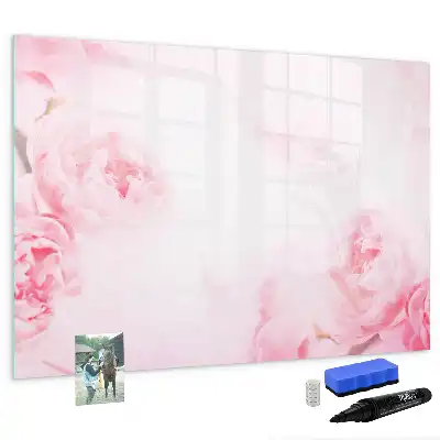 Pizarra magnética de pared con rotulador diseño de flores abiertas