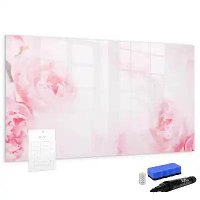 Pizarra magnética de pared con rotulador diseño de flores abiertas