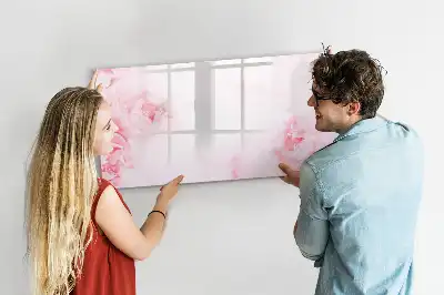 Pizarra magnética de pared con rotulador diseño de flores abiertas