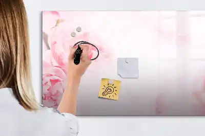 Pizarra magnética de pared con rotulador diseño de flores abiertas