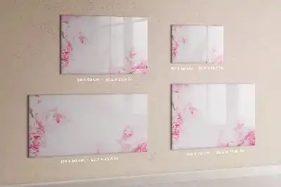 Pizarra magnética de pared con rotulador diseño de flores abiertas