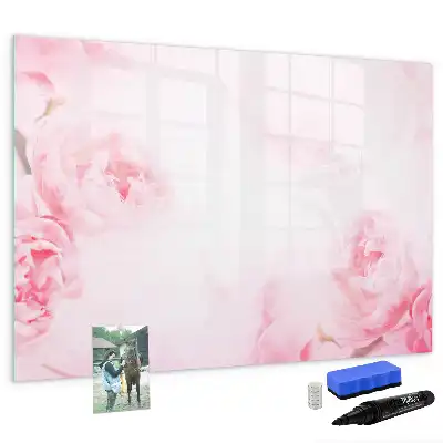 Pizarra magnética de pared con rotulador diseño de flores abiertas