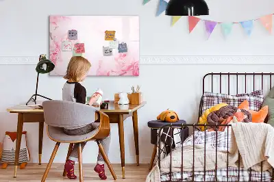 Pizarra magnética de pared con rotulador diseño de flores abiertas