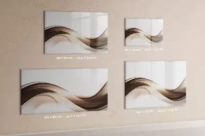 Pizarra borrable de cristal con imanes diseño línea abstracta