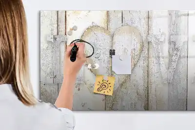 Pizarra magnética de pared con rotulador diseño Texto Amor