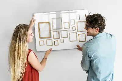 Pizarra magnética de pared con marco de madera y rotulador