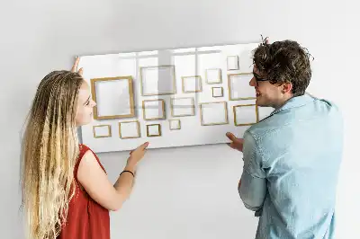 Pizarra magnética de pared con marco de madera y rotulador