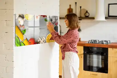 Pizarra magnética de pared con rotulador para ingredientes