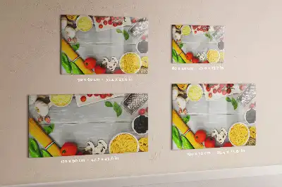 Pizarra magnética de pared con rotulador para ingredientes