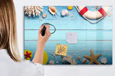 Pizarra magnética de pared con rotulador incluido