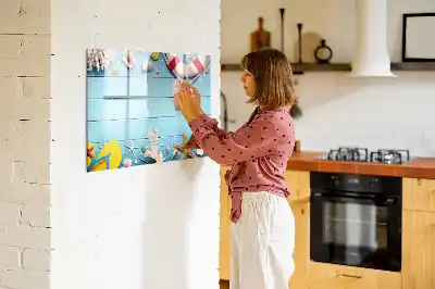 Pizarra magnética de pared con rotulador incluido