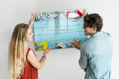 Pizarra magnética de pared con rotulador incluido