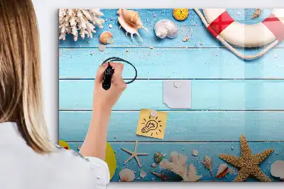 Pizarra magnética de pared con rotulador incluido