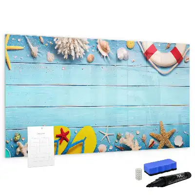 Pizarra magnética de pared con rotulador incluido