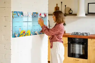 Pizarra magnética de pared con rotulador incluido