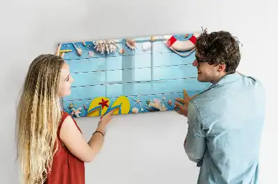 Pizarra magnética de pared con rotulador incluido