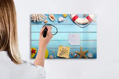 Pizarra magnética de pared con rotulador incluido