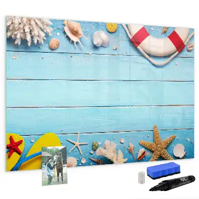 Pizarra magnética de pared con rotulador incluido