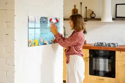 Pizarra magnética de pared con rotulador incluido