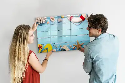 Pizarra magnética de pared con rotulador incluido