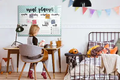 Planificador de comidas pizarra magnética de pared con rotulador