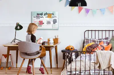 Planificador de comidas pizarra magnética de pared con rotulador