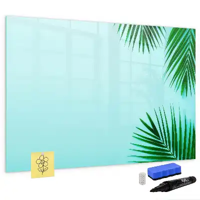 Pizarra magnética de pared diseño de hojas exóticas con rotulador incluido