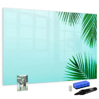 Pizarra magnética de pared diseño de hojas exóticas con rotulador incluido