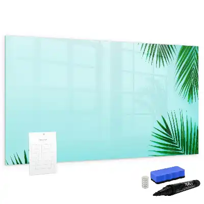 Pizarra magnética de pared diseño de hojas exóticas con rotulador incluido