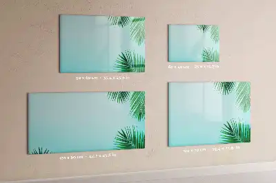 Pizarra magnética de pared diseño de hojas exóticas con rotulador incluido