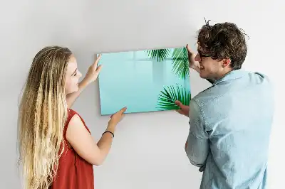 Pizarra magnética de pared diseño de hojas exóticas con rotulador incluido