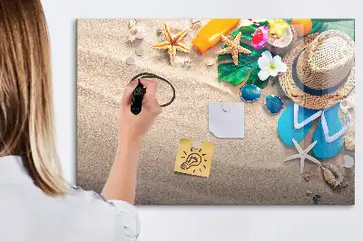 Pizarra magnética de pared con rotulador accesorio para el verano