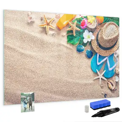 Pizarra magnética de pared con rotulador accesorio para el verano