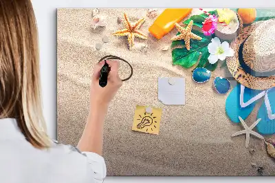 Pizarra magnética de pared con rotulador accesorio para el verano