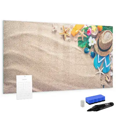 Pizarra magnética de pared con rotulador accesorio para el verano