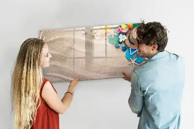 Pizarra magnética de pared con rotulador accesorio para el verano