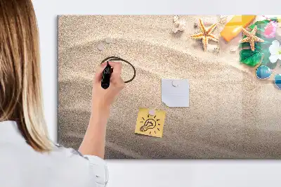 Pizarra magnética de pared con rotulador accesorio para el verano