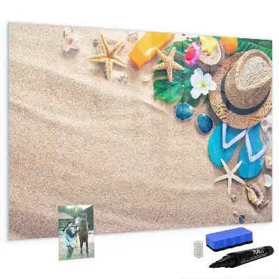 Pizarra magnética de pared con rotulador accesorio para el verano