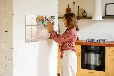 Pizarra magnética de pared con rotulador accesorio para el verano