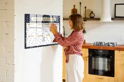 Pizarra magnética de pared planificador de comidas con rotulador