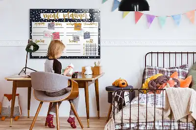 Pizarra magnética de pared planificador de comidas con rotulador
