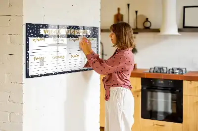 Pizarra magnética de pared planificador de comidas con rotulador