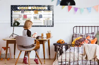 Pizarra magnética de pared planificador de comidas con rotulador