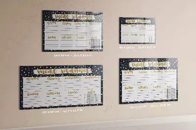 Pizarra magnética de pared planificador de comidas con rotulador