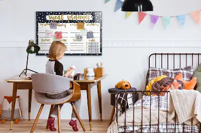 Pizarra magnética de pared planificador de comidas con rotulador