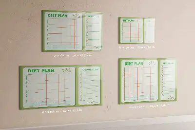 Pizarra magnética de pared con rotulador para menú semanal